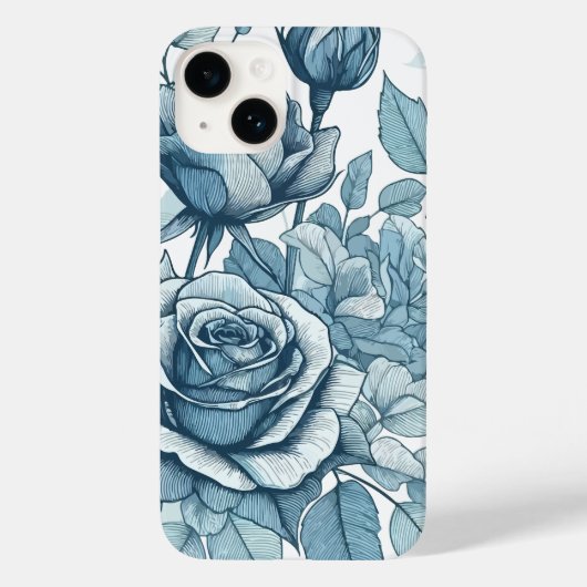 Blaue Rose Case-Mate iPhone Hülle (Rückseite)