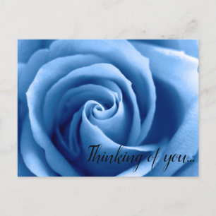 Blaue Rose 'Denken Sie an Sie' Karte