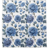 Blaue Rose Duschvorhang (Vorderseite)