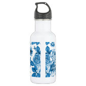 Blaue Rose Edelstahlflasche (Rückseite)