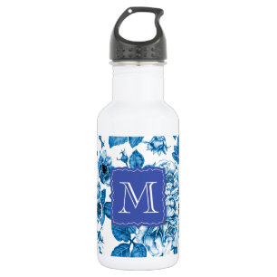 Blaue Rose Edelstahlflasche