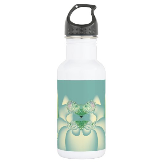 Blaue Rose Edelstahlflasche (Vorderseite)