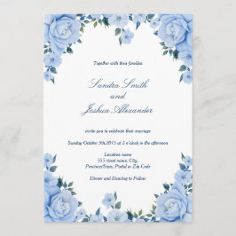 Blaue Rose Einladung Hochzeit