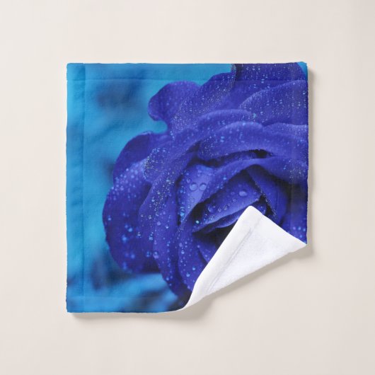 Blaue Rose Einzigartig Floral Waschlappen (Waschlappen)