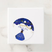 Blaue Rose Elegante Flora Charro Quinceanera Geschenkanhänger (Beispiel)