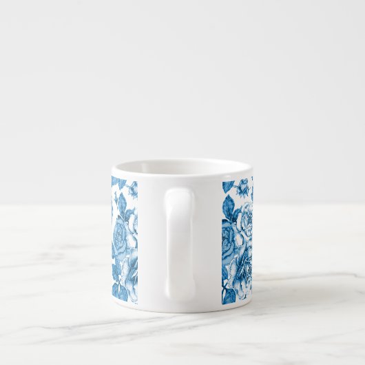 Blaue Rose Espressotasse (Rückseite)