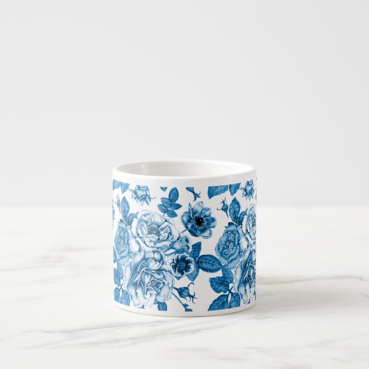 Blaue Rose Espressotasse (Vorderseite)