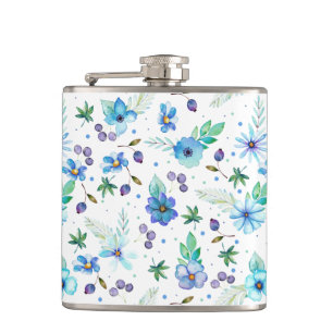 Blaue Rose Flachmann