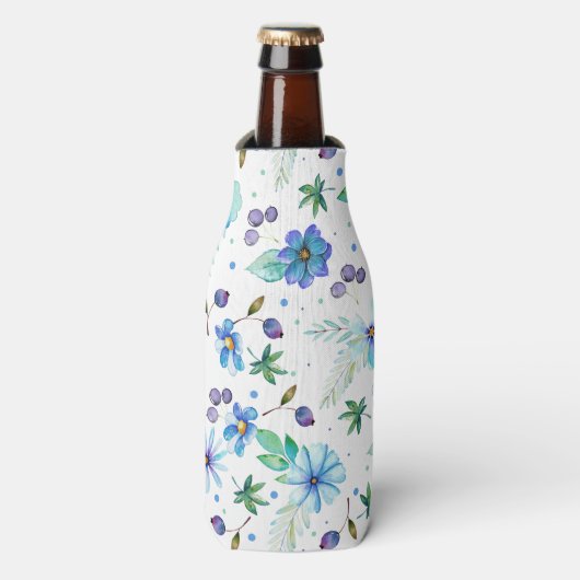 Blaue Rose Flaschenkühler (Flaschenvorderseite)