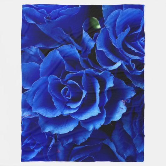 BLAUE ROSE FLEECEDECKE (Vorderseite)
