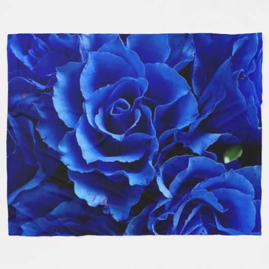 BLAUE ROSE FLEECEDECKE (Vorderseite (Horizontal))