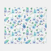 Blaue Rose Fleecedecke (Vorderseite (Horizontal))