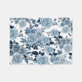 Blaue Rose Fleecedecke (Vorderseite (Horizontal))