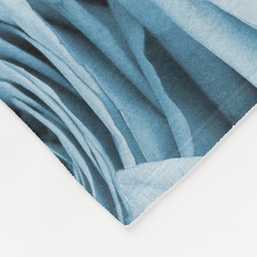 Blaue Rose Fleecedecke (Ecke)