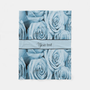 Blaue Rose Fleecedecke