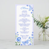 Blaue Rose, Florale und Schmetterlinge Quinceañera (Stehend Vorderseite)