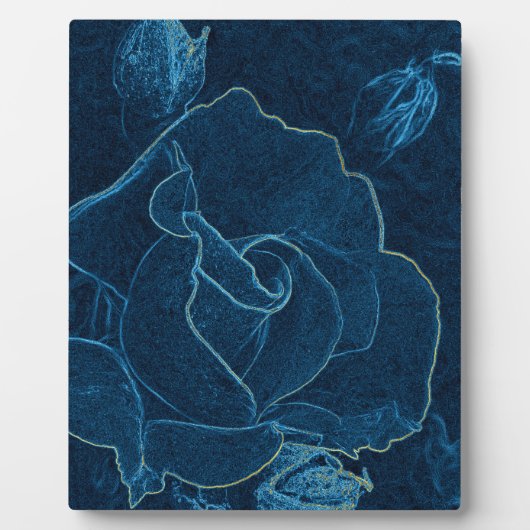 Blaue Rose Fotoplatte (Vorderseite)