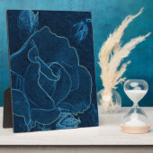 Blaue Rose Fotoplatte (Seite)