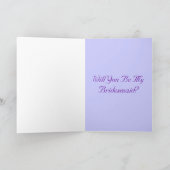 Blaue Rose Freude werden Sie meine Bridesmaid sein Einladung (Innenseite)