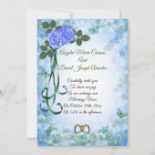 Blaue Rose - Frühjahr-Hochzeit Einladung (Vorderseite)