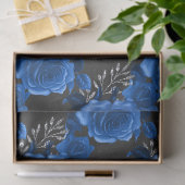 Blaue Rose für das Dekoupage der Holzkohle Seidenpapier (Geschenk)