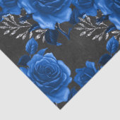 Blaue Rose für das Dekoupage der Holzkohle Seidenpapier (Detail)