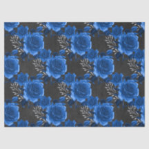 Blaue Rose für das Dekoupage der Holzkohle