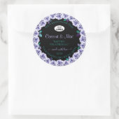 Blaue Rose für das Logo "Black Product Packaging L Runder Aufkleber (Tasche)