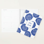 Blaue Rose für das Muster White_ Floral Script Planer (Anzeige)