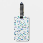 Blaue Rose Gepäckanhänger (Rückseite vertikal)