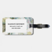 Blaue Rose Gepäckanhänger (Rückseite horizontal)