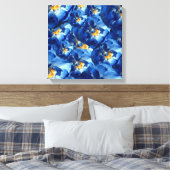 Blaue Rose gepackte Canvas Leinwanddruck (Insitu (Schlafzimmer))