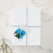 Blaue Rose Geschenkanhänger (Mit Garn)