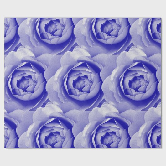 Blaue Rose Geschenkpapier (Flach)