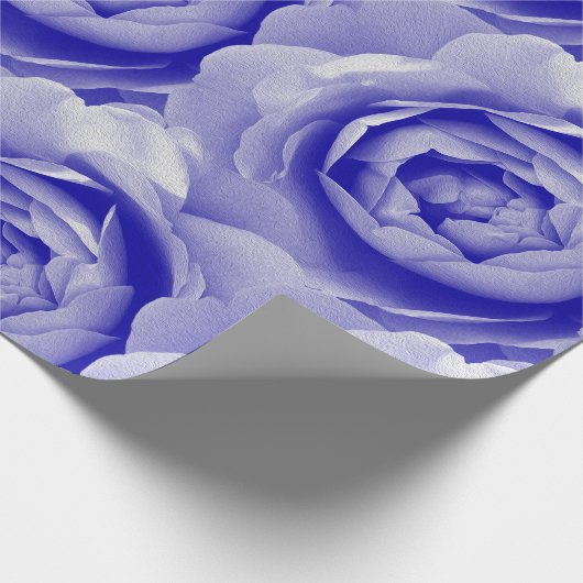 Blaue Rose Geschenkpapier (Ecke)