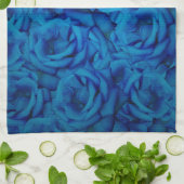 Blaue Rose Geschirrtuch (Gefaltet)