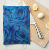 Blaue Rose Geschirrtuch (Viertel Falte)