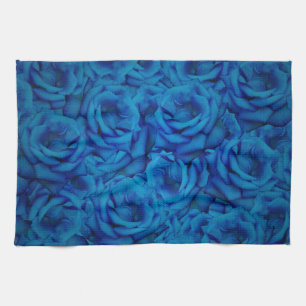Blaue Rose Geschirrtuch