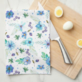 Blaue Rose Geschirrtuch (Viertel Falte)