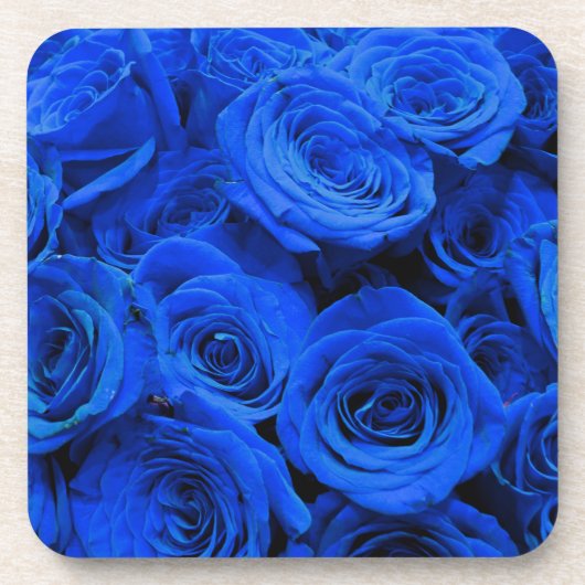 Blaue Rose Getränkeuntersetzer (Vorderseite)