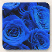 Blaue Rose Getränkeuntersetzer (Vorderseite)