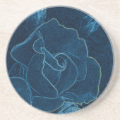Blaue Rose Getränkeuntersetzer (Vorne)