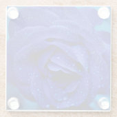 Blaue Rose Glasuntersetzer (Rückseite)