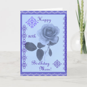 Blaue Rose: Glücklich zum Geburtstag Mama! Karte