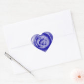 Blaue Rose Herz-Aufkleber (Umschlag)