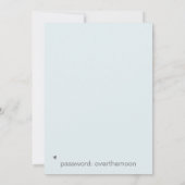 *~* Blaue Rose Herzstück AR6 QR WEDD SPEICHERN Einladung (Rückseite)