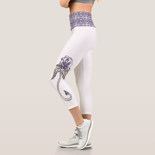 Blaue Rose, Hochwaisted Capris (Links)