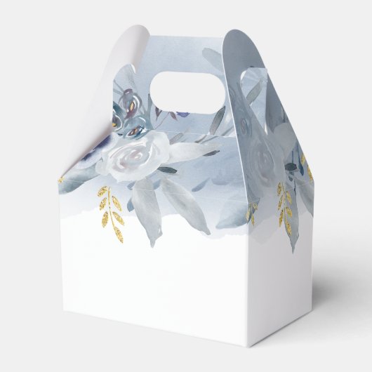 Blaue Rose Hochzeit Geschenkschachtel (Rückseite)