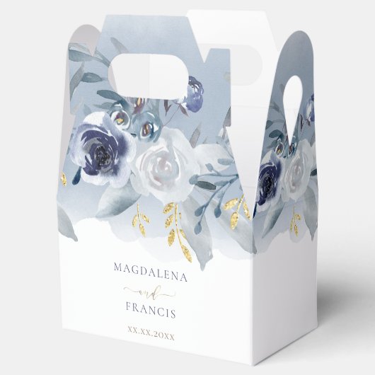 Blaue Rose Hochzeit Geschenkschachtel (Geöffnet)