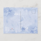 Blaue Rose Hochzeitstag Ankündigungspostkarte (Rückseite)